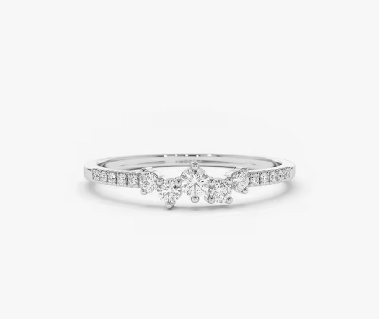 Silver / Gold Dainty Moissanite Promise Ring