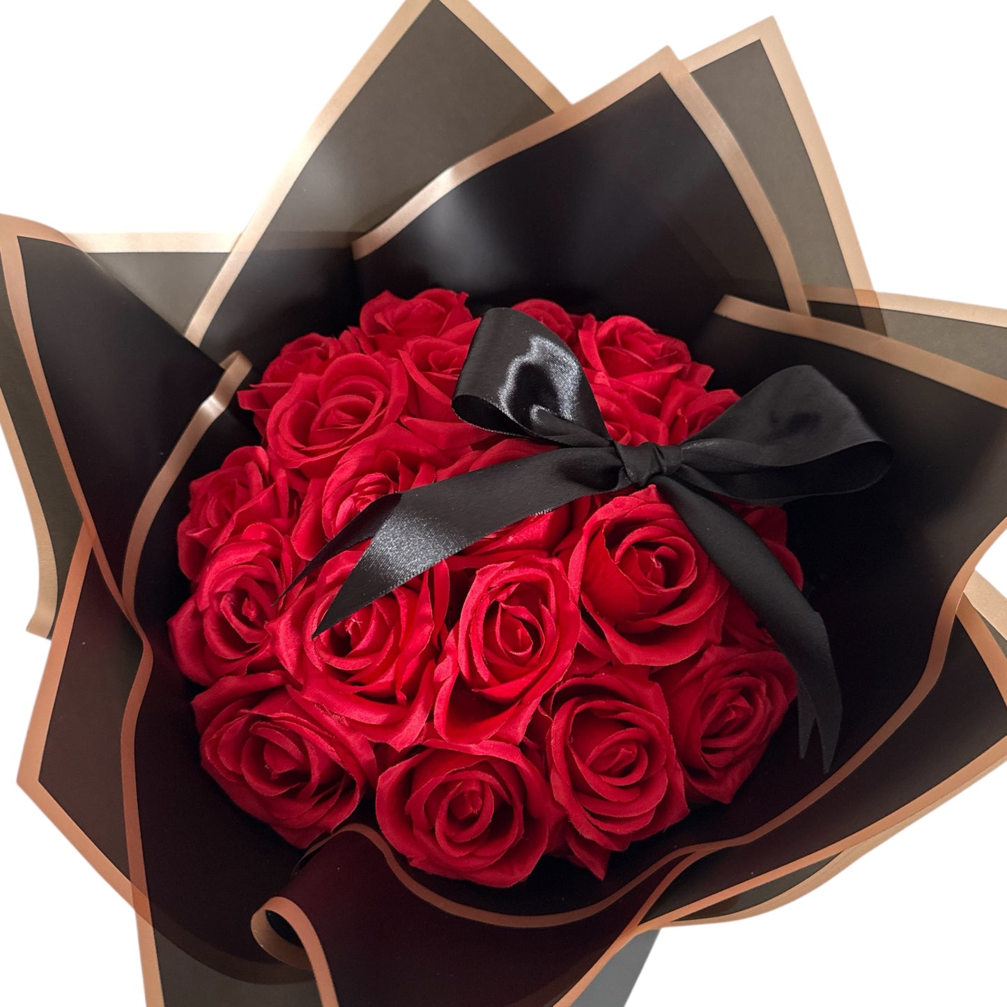 Red & Black Red Rose Bouquet Arrangement