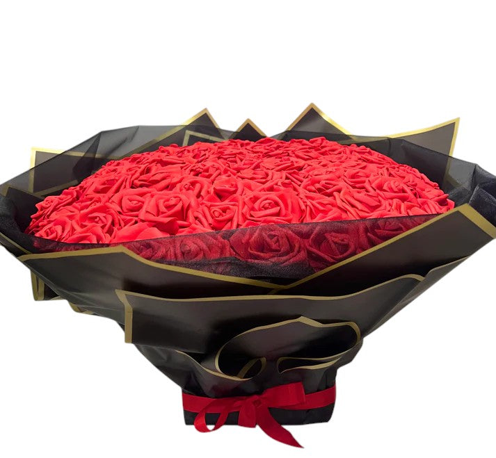 Luxury 100 Red Roses Flower Bouquets Gift - Blooming Gifts