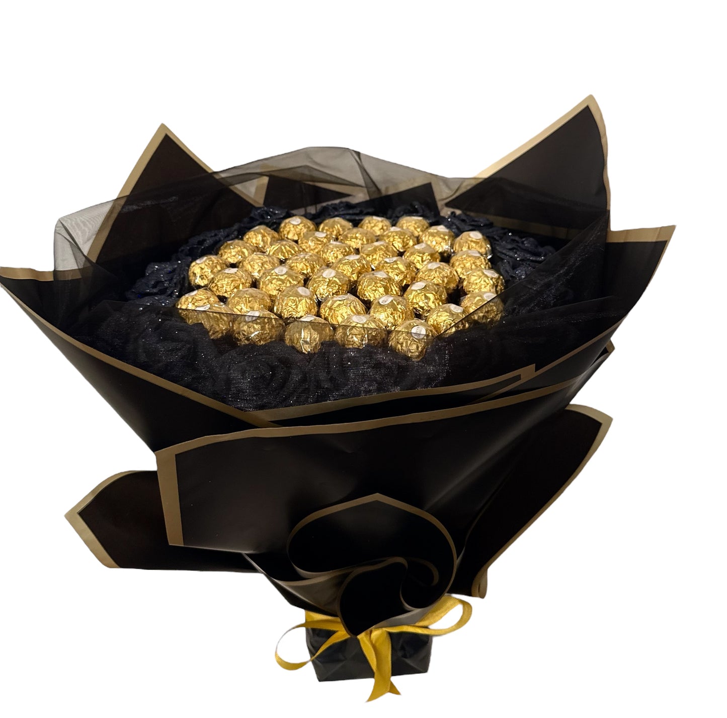 Black Glitter Rose Ferrero Rocher Chocolate Bouquet Gift