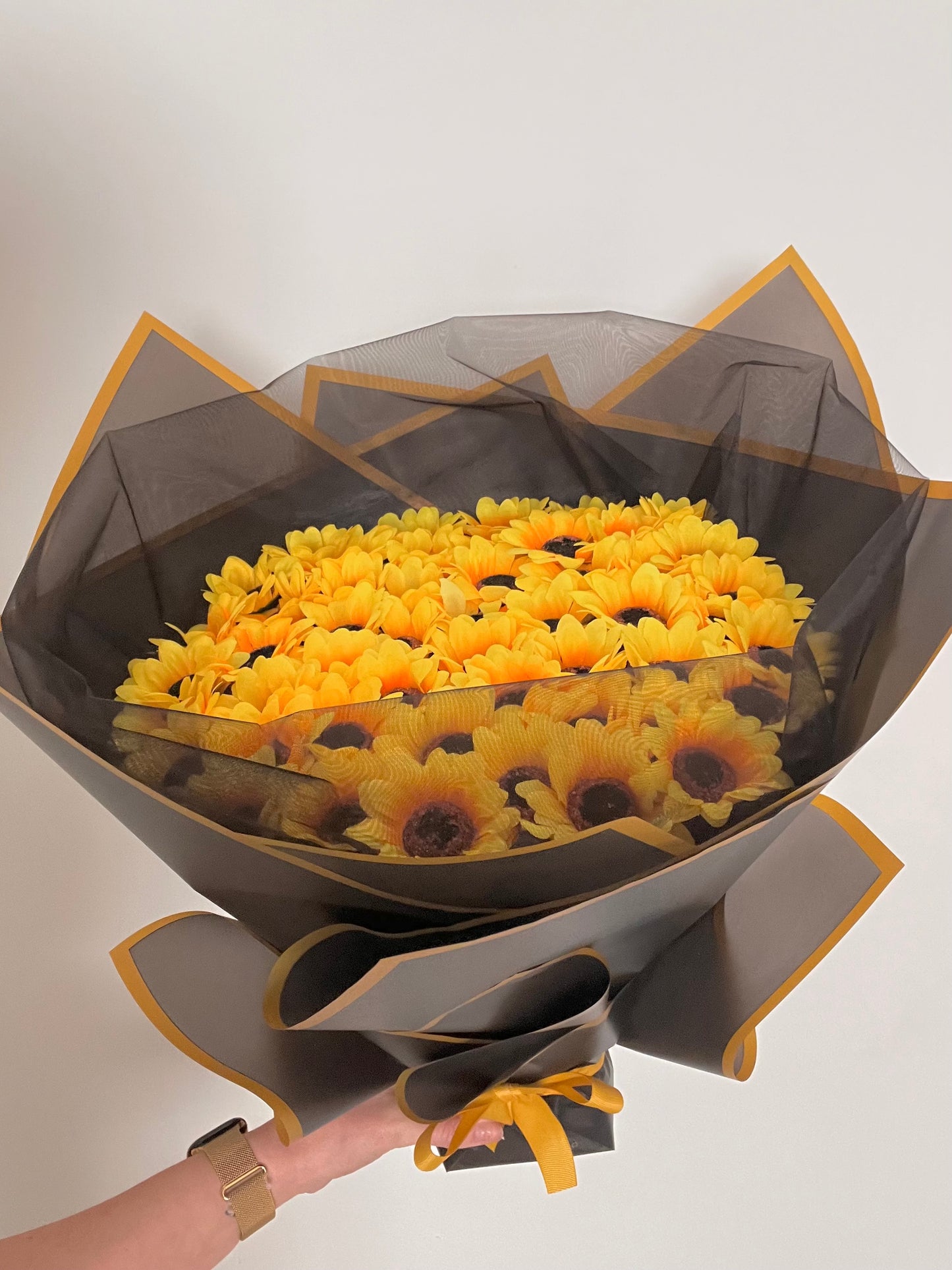 50 Sunflower Flower Bouquet Yellow Black