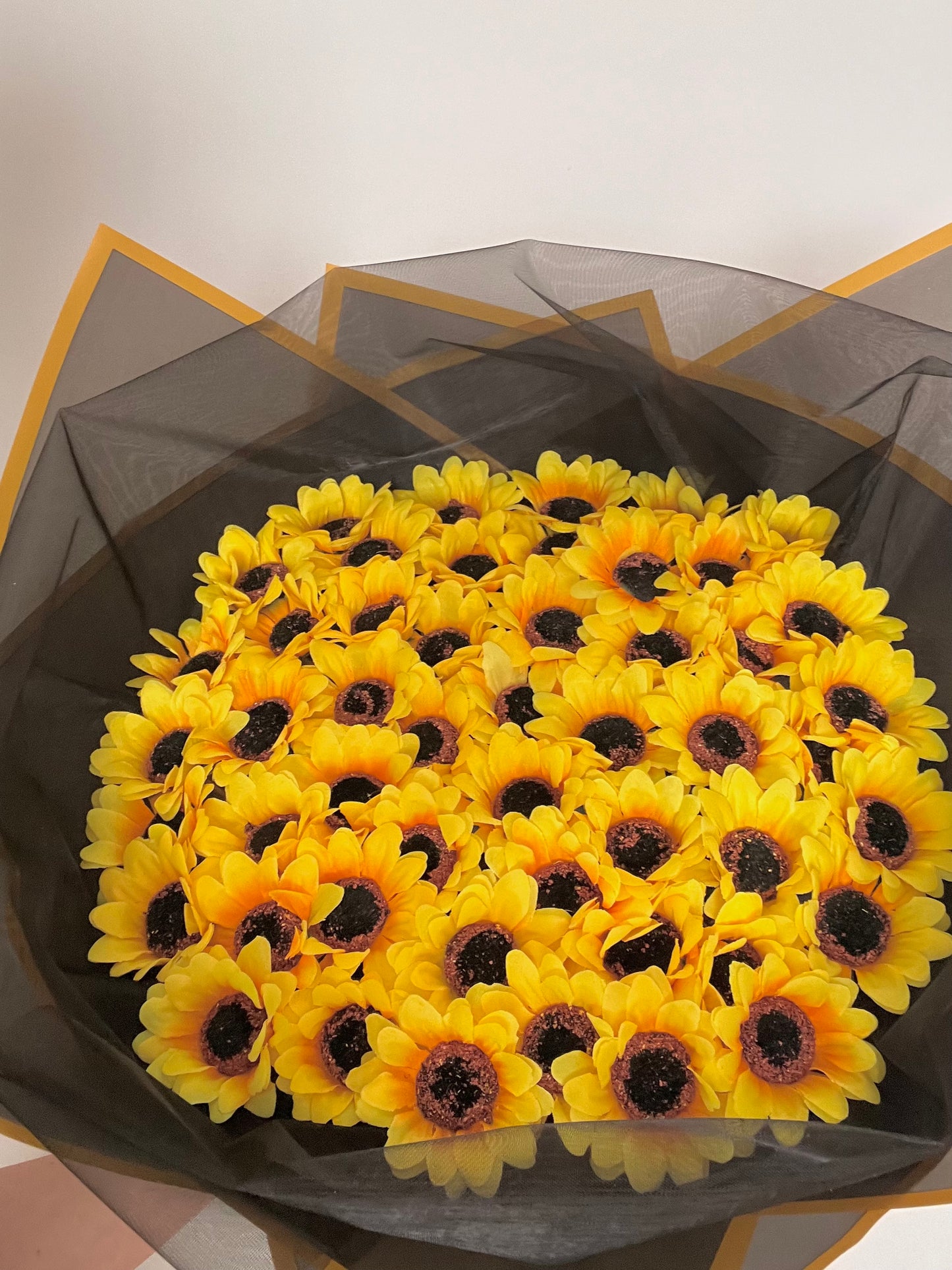 50 Sunflower Flower Bouquet Yellow Black
