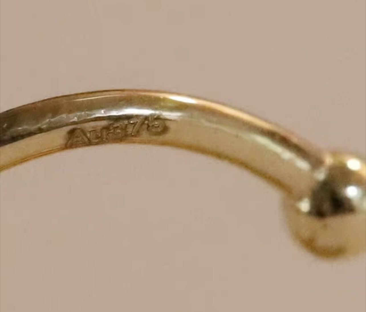 9K Solid Gold Butterfly Ear Cuff Earrings