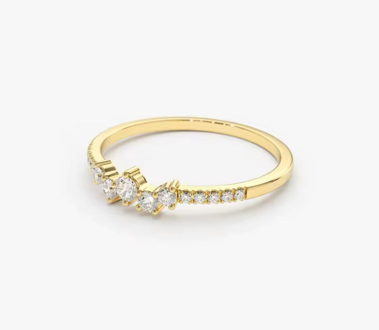 Silver / Gold Dainty Moissanite Promise Ring