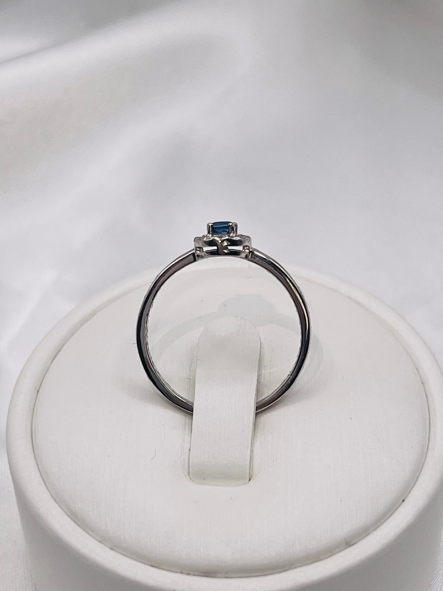 Natural Blue Sapphire Dainty Engagement Ring
