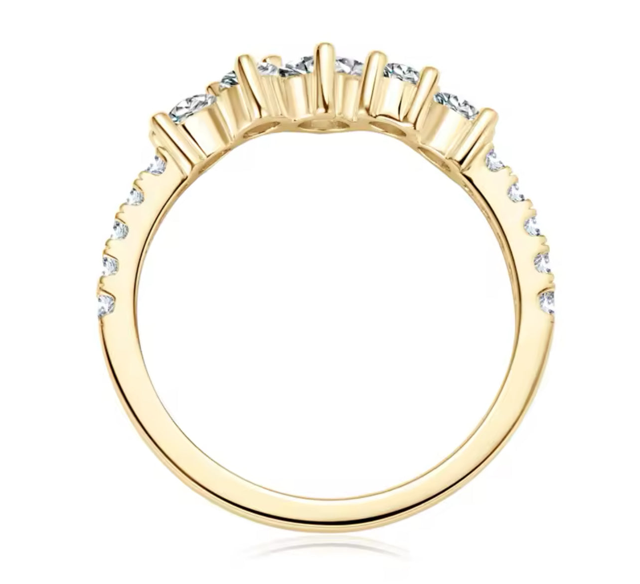Silver / Gold Dainty Moissanite Promise Ring