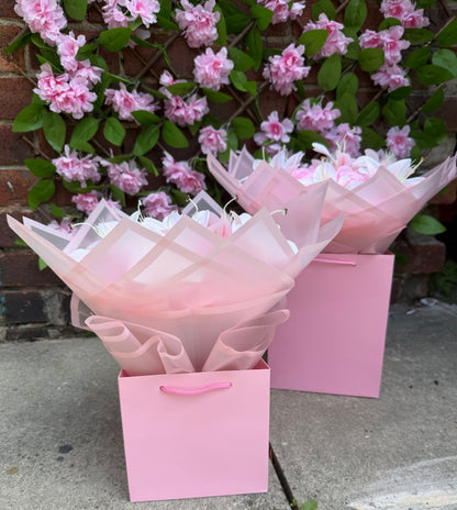 Personalised Flower Bouquet Gift Box Luxury Pink Rose & Lily Floral Arrangement for Any Occasion