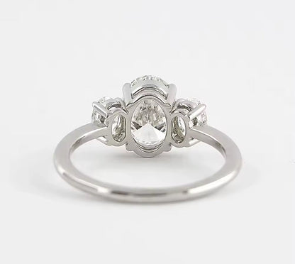 6CT Moissanite Oval Cut Womens Engagement Ring