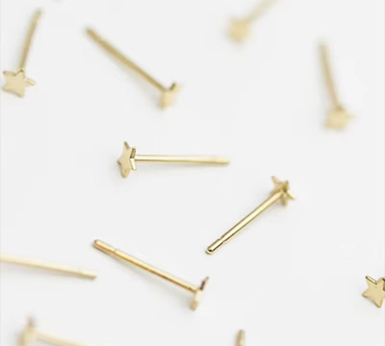 14K Gold Filled Dainty Star Stud Earrings