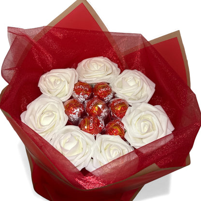 Red Lindt Red Rose Small Chocolate Bouquet Gift