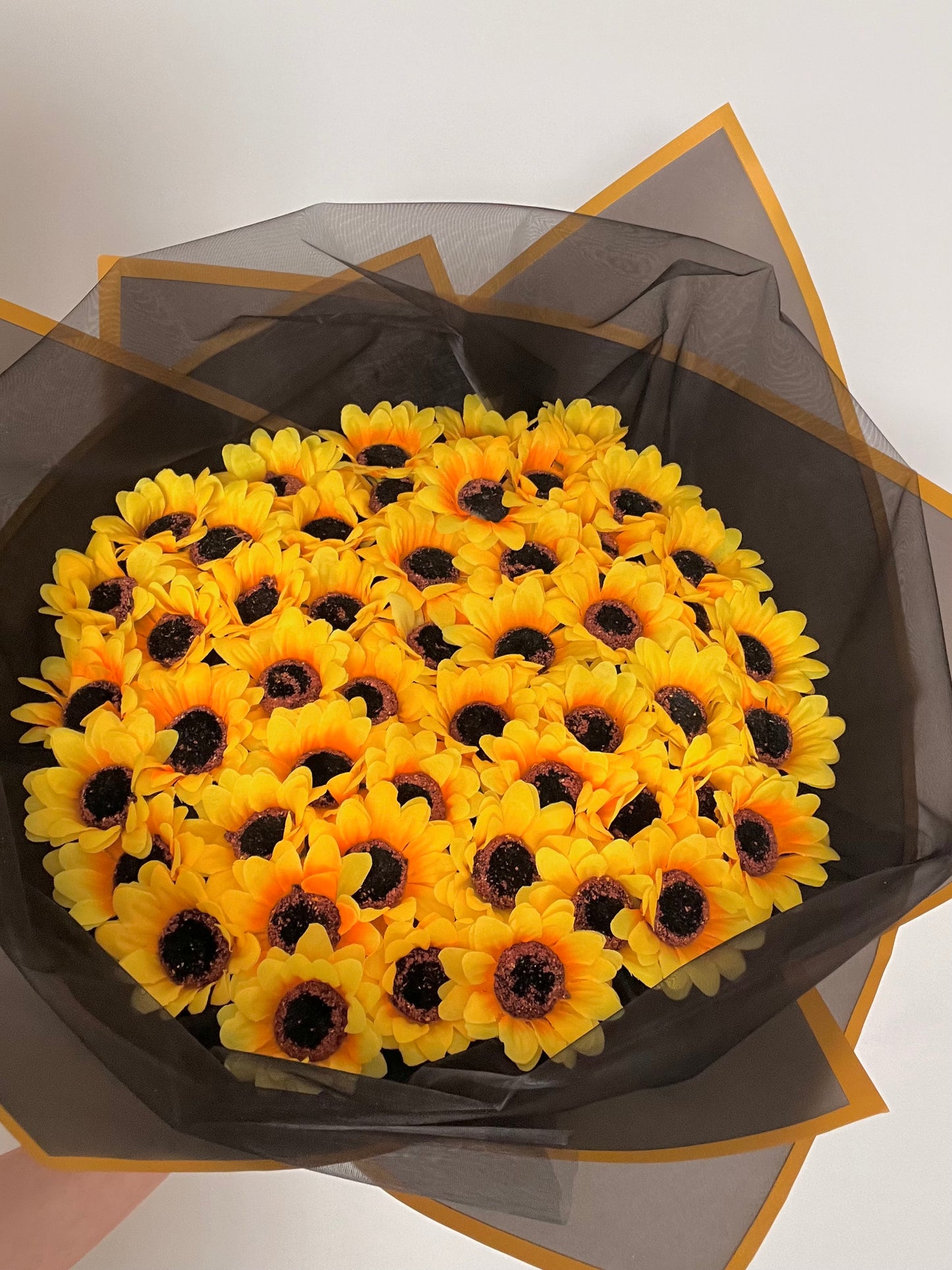 50 Sunflower Flower Bouquet Yellow Black