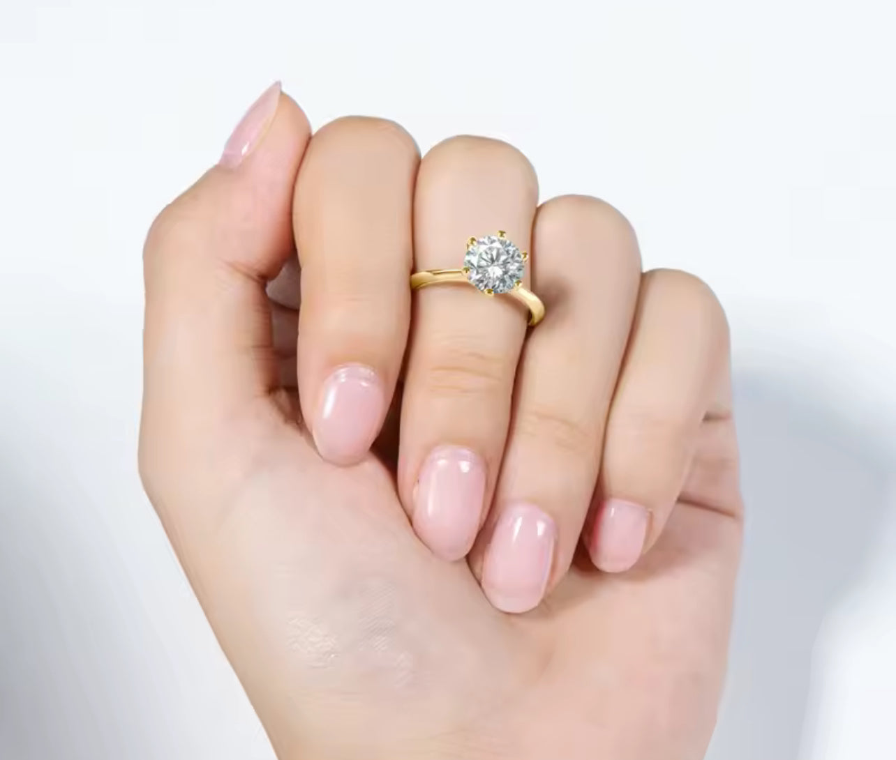 0.5 - 3 Carat Moissanite Women’s Gold Engagement Ring