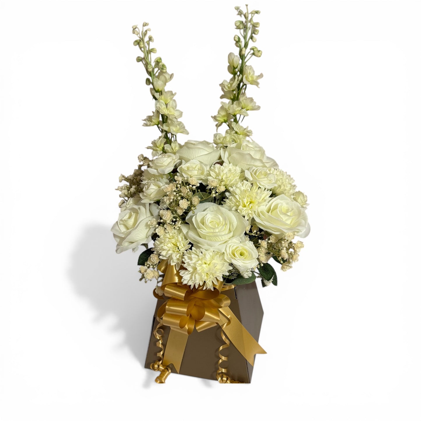 Ivory Rose Flower Wedding Gift Box – Elegant Floral Keepsake Box