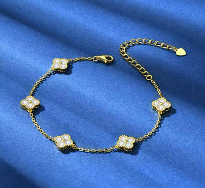 Sterling Silver / Gold Clover Bracelets