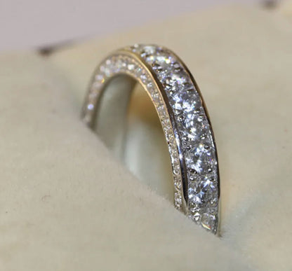 Sterling Silver Thick Sparkly Womens Band Ring