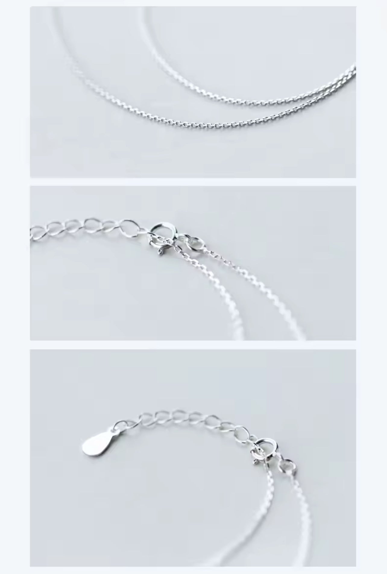 Dainty Silver / Gold Love Heart Elegant Necklace