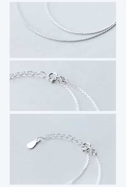 Dainty Silver / Gold Love Heart Elegant Necklace