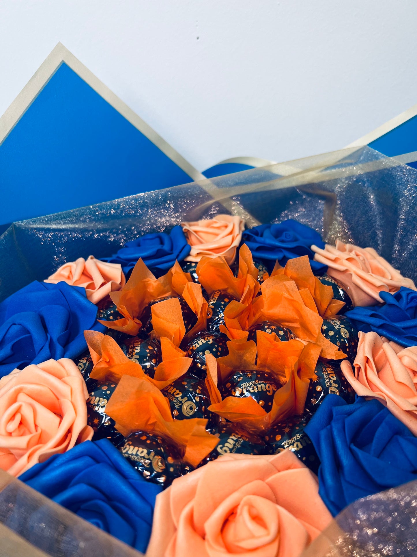 Terry’s Chocolate Orange Blue Chocolate Rose Bouquet Gift