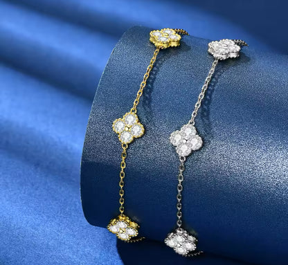 Sterling Silver / Gold Clover Bracelets