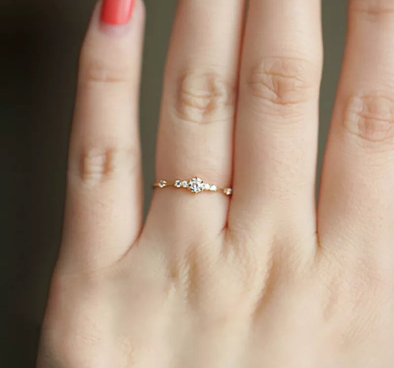 Gold Tone Dainty Stacking Ring