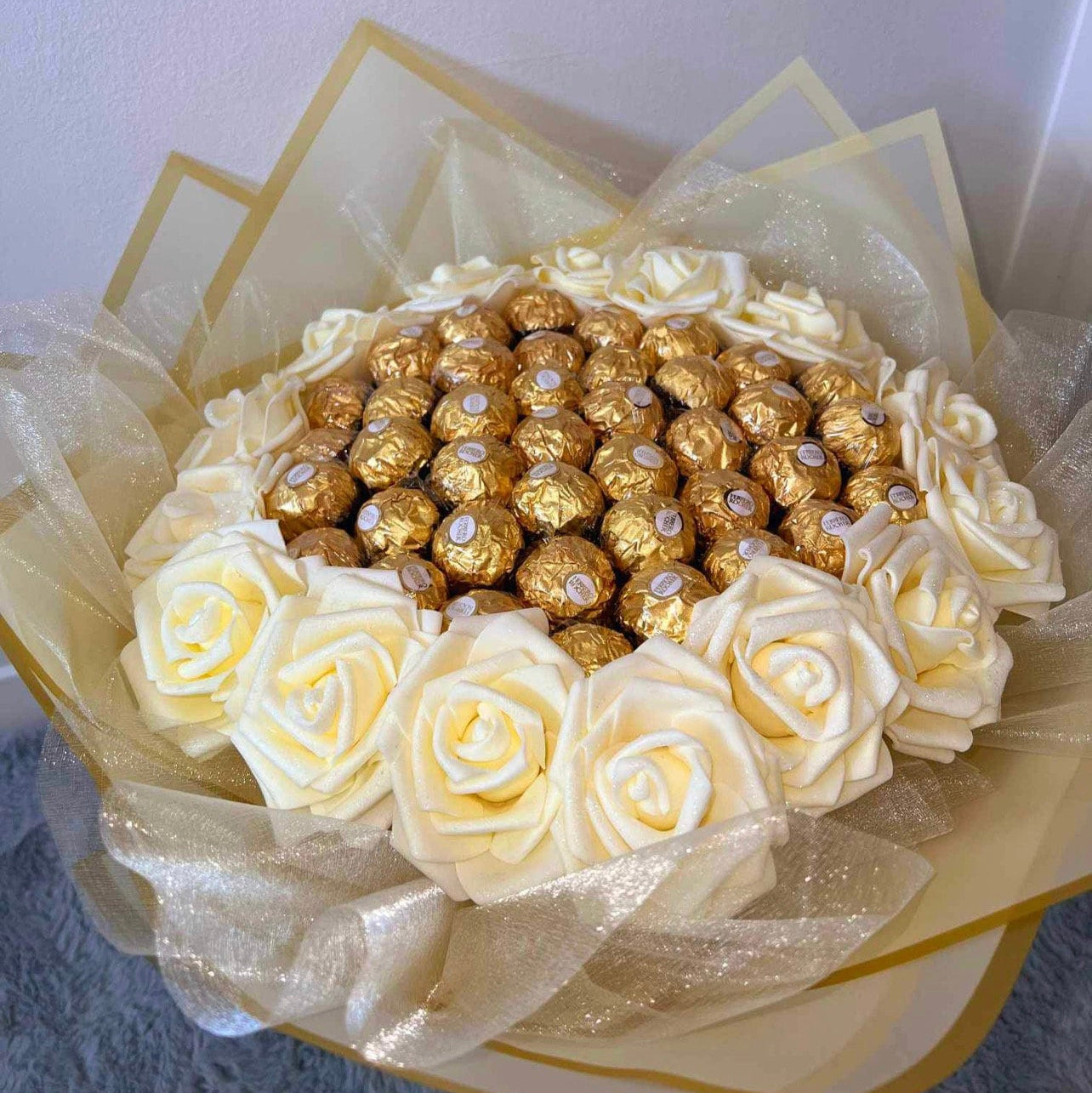 Ferrero Rocher Glitter Rose Flower Chocolate Bouquet