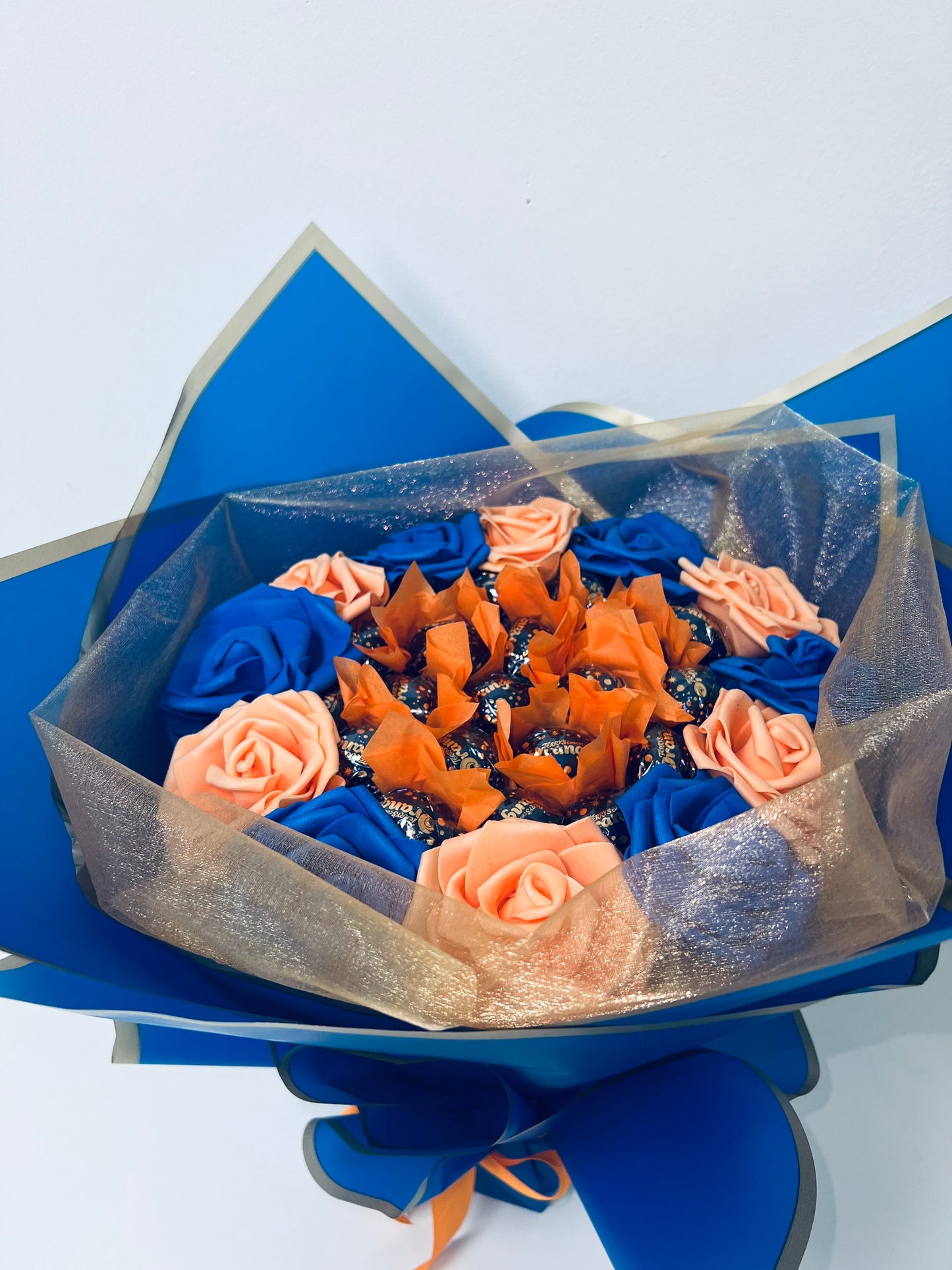 Terry’s Chocolate Orange Blue Chocolate Rose Bouquet Gift