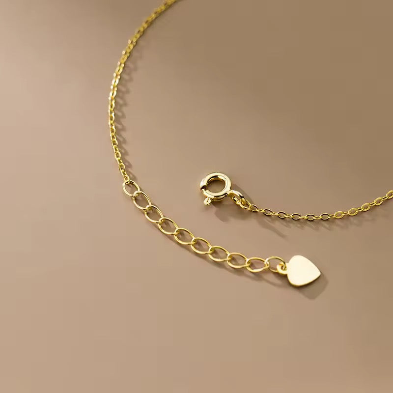 Gold Dainty Love Heart Adjustable Bracelet