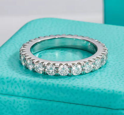 2-3CT Moissanite Womens Eternity Band Ring