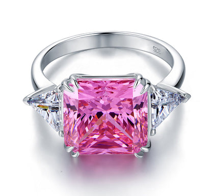 8 Cart Pink Lab Diamond Statement Engagement Ring