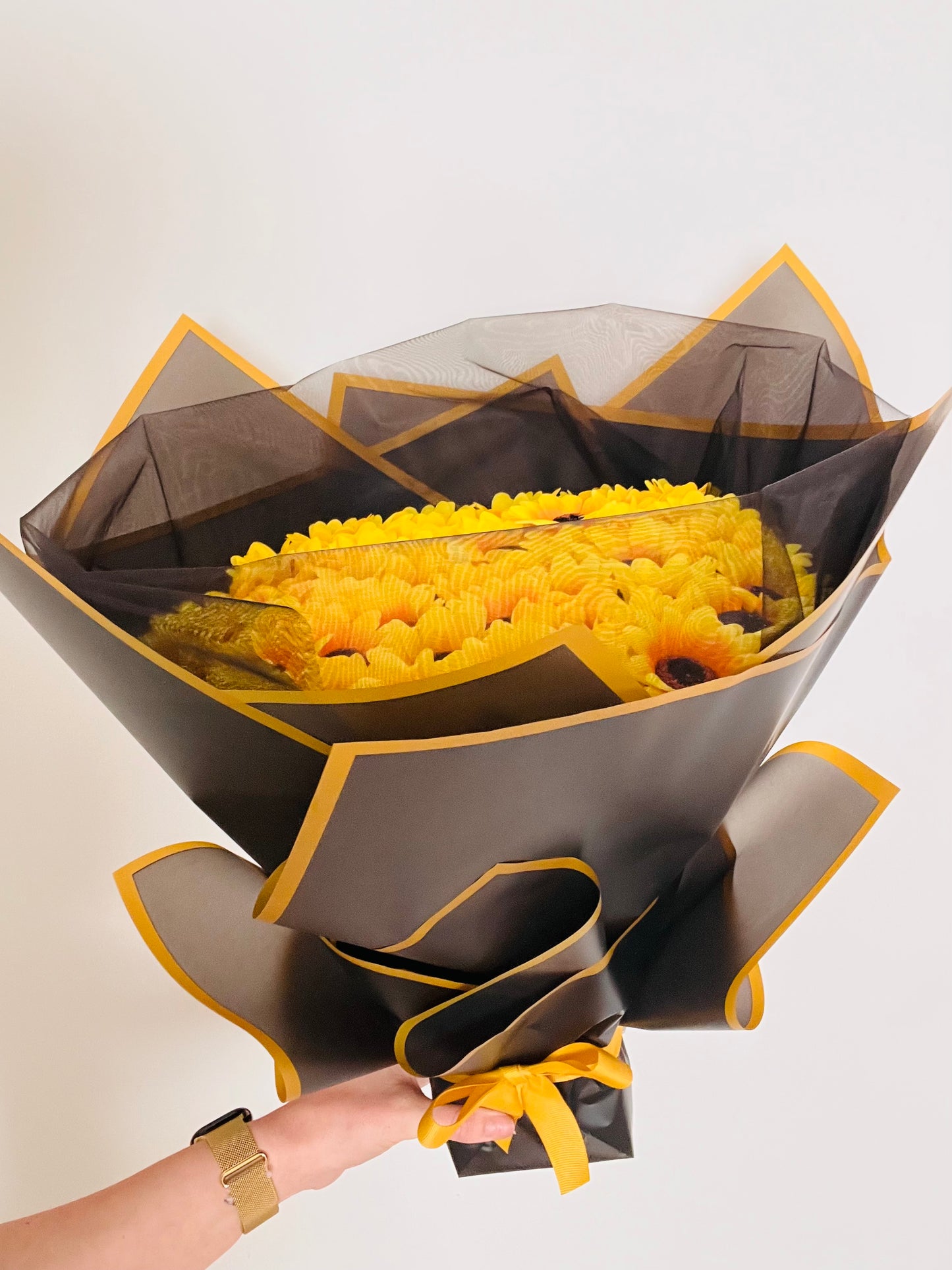 50 Sunflower Flower Bouquet Yellow Black
