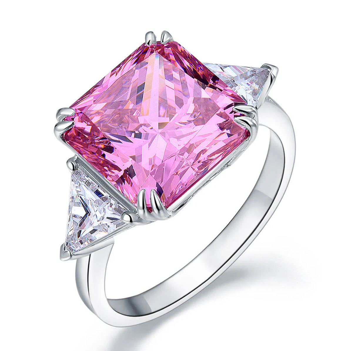8 Cart Pink Lab Diamond Statement Engagement Ring