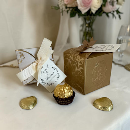 Luxury Gold / Ivory Custom Wedding Favours