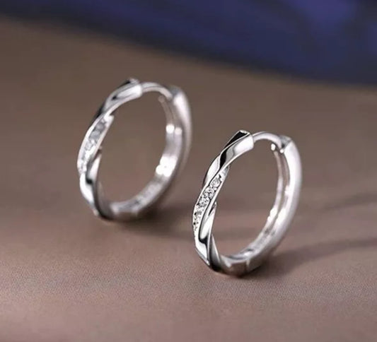 925 Sterling Silver Womens Small Hoop Earrings