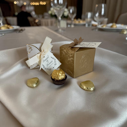 Luxury Gold / Ivory Custom Wedding Favours