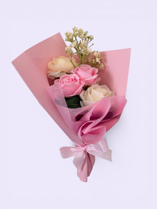 Blush Pink Small Rose / Baby Breathe Bouquet