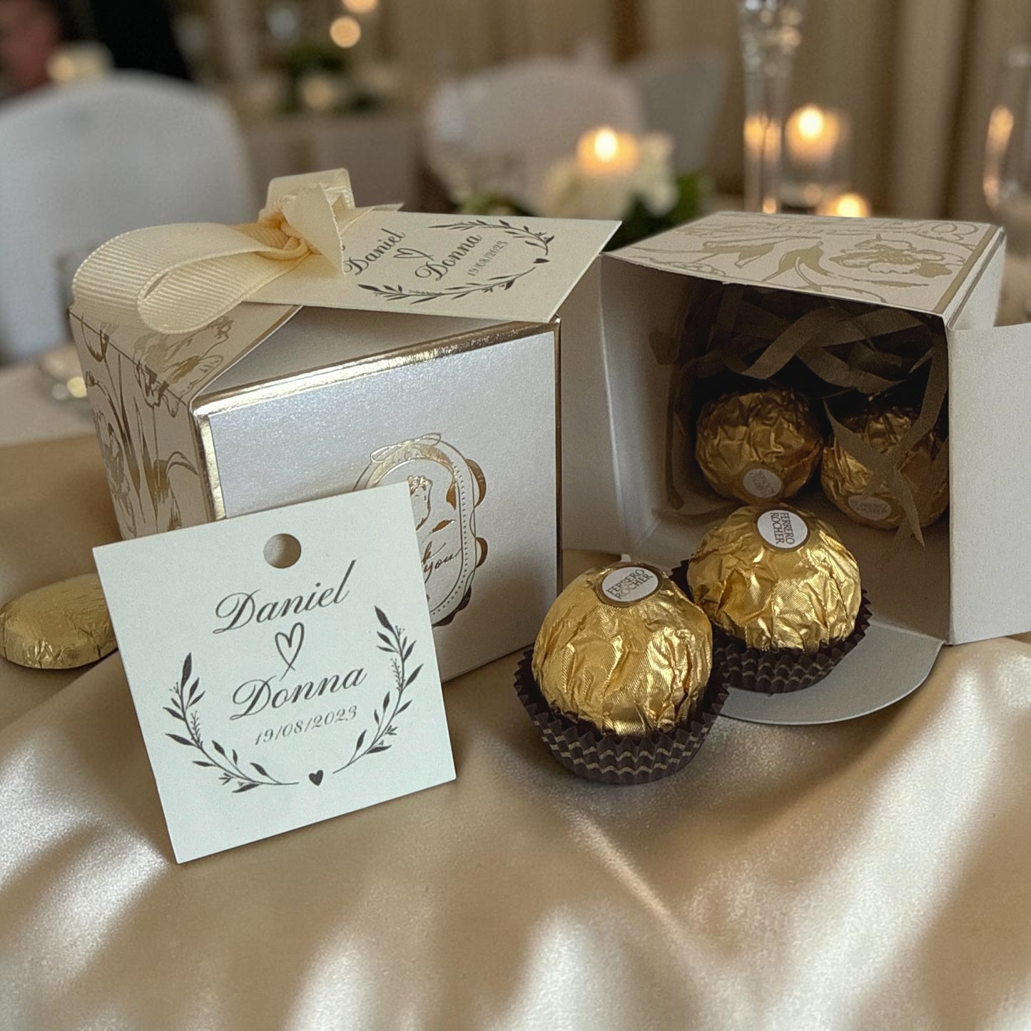 Luxury Gold / Ivory Custom Wedding Favours