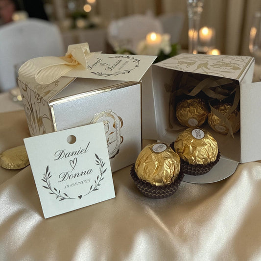 Luxury Gold / Ivory Custom Wedding Favours