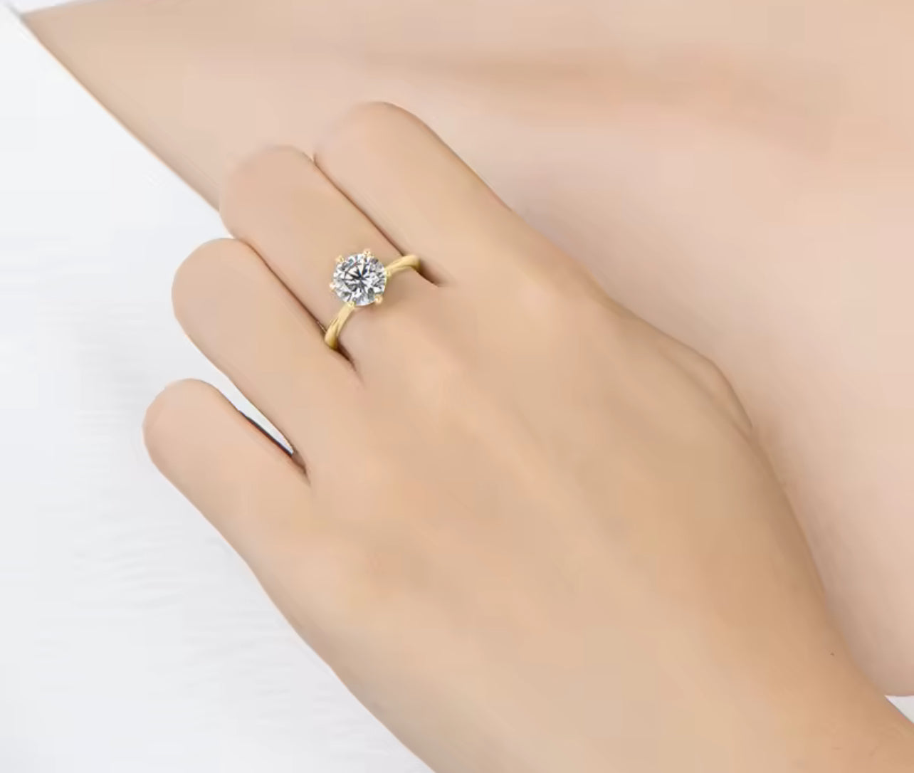 0.5 - 3 Carat Moissanite Women’s Gold Engagement Ring
