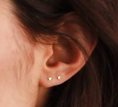14K Gold Filled Dainty Star Stud Earrings