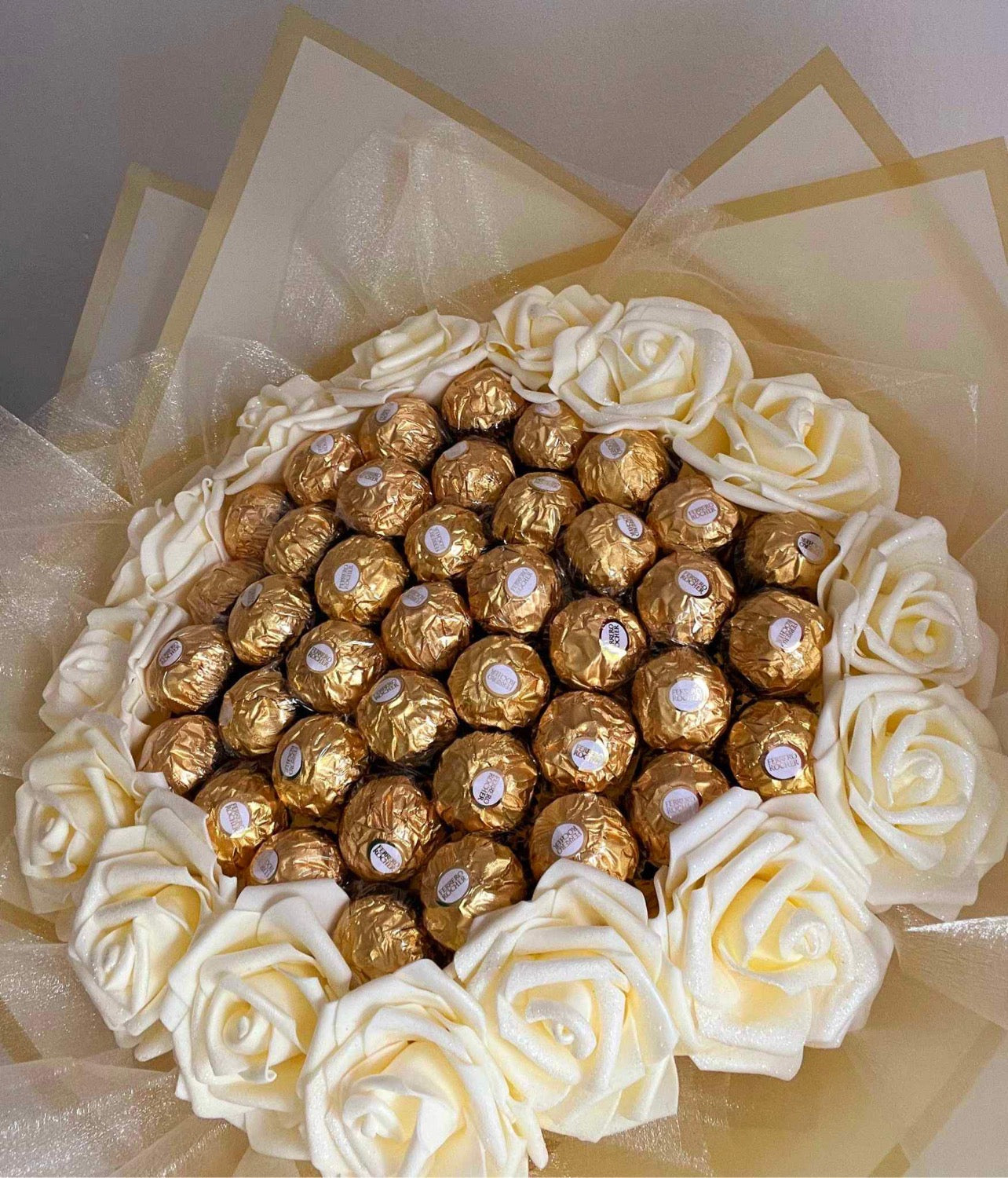 Ferrero Rocher Glitter Rose Flower Chocolate Bouquet