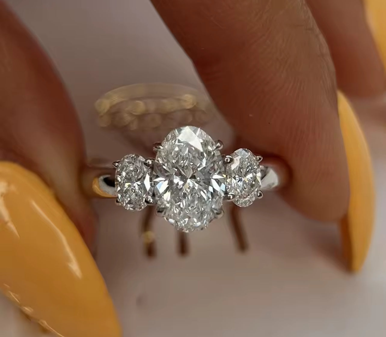 6CT Moissanite Oval Cut Womens Engagement Ring