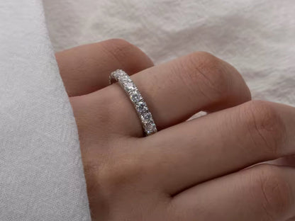 2-3CT Moissanite Womens Eternity Band Ring