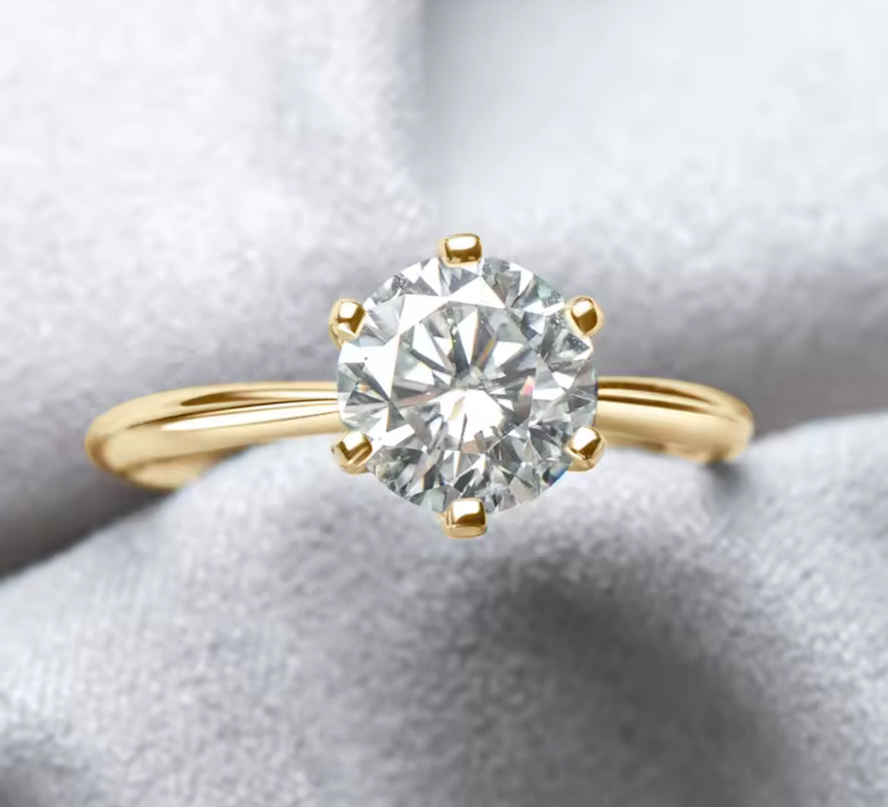 0.5 - 3 Carat Moissanite Women’s Gold Engagement Ring