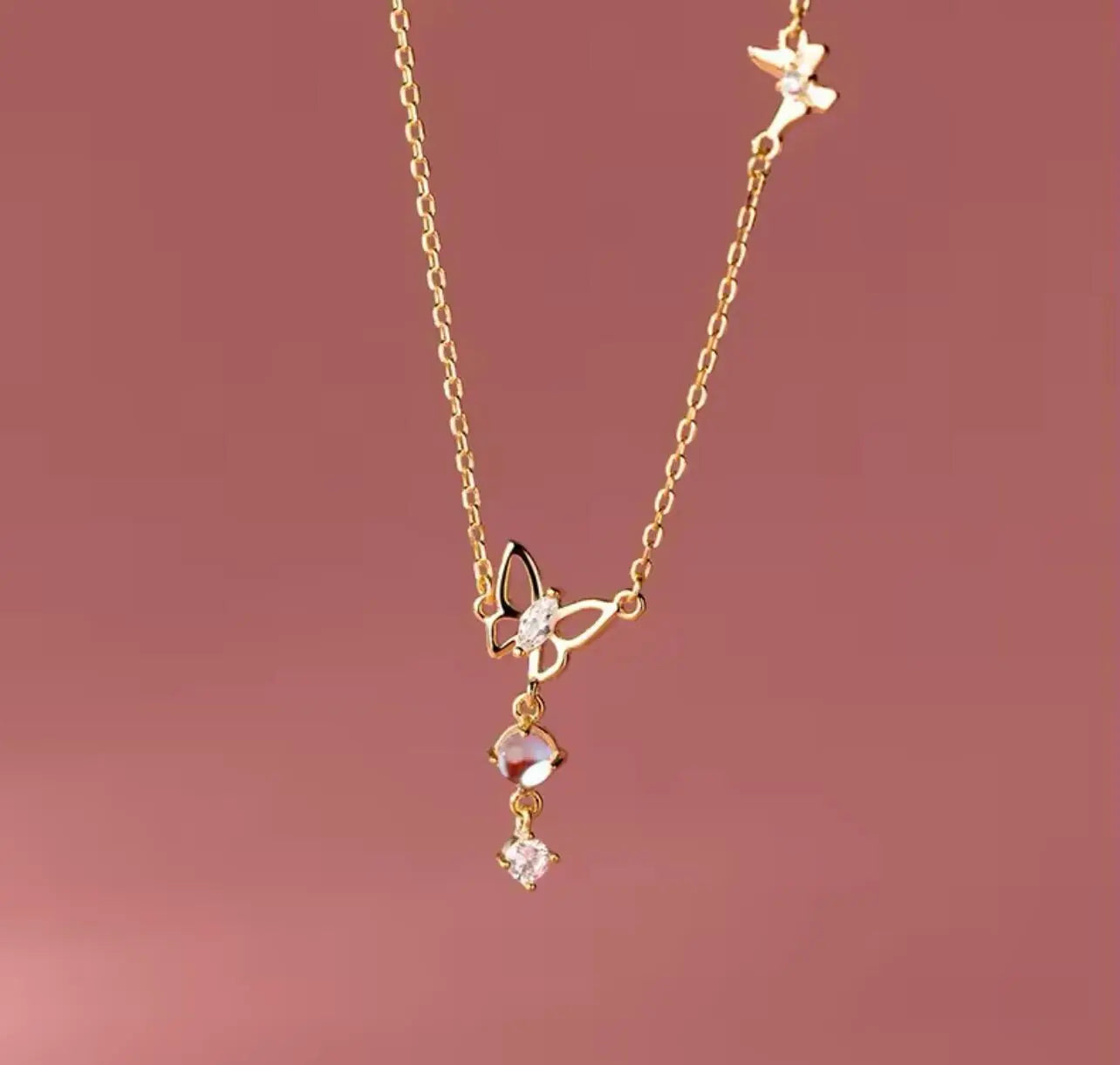 Silver / Gold Elegant Butterfly Necklace
