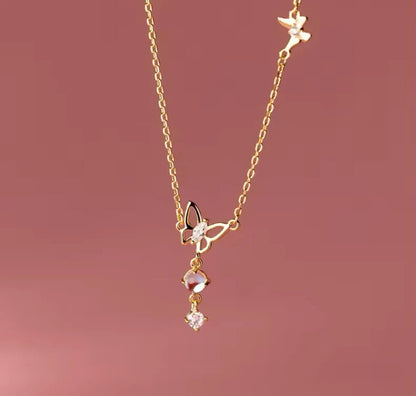 Silver / Gold Elegant Butterfly Necklace