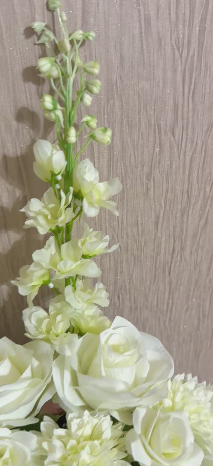 Ivory Rose Flower Wedding Gift Box – Elegant Floral Keepsake Box