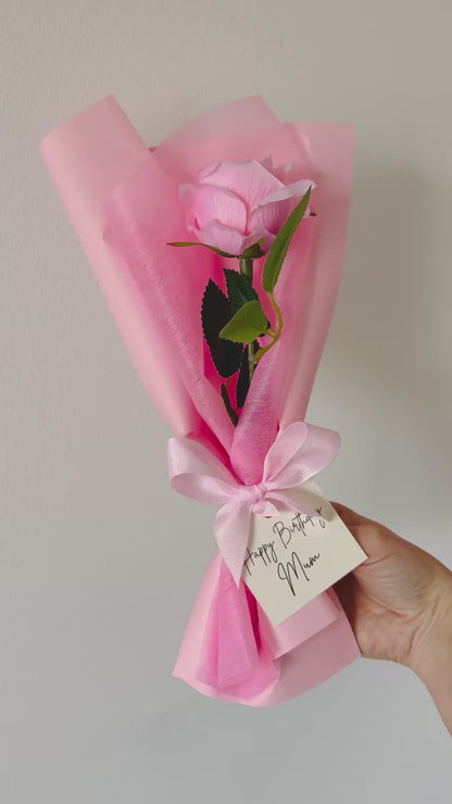 Personalised Single Red Rose Gift